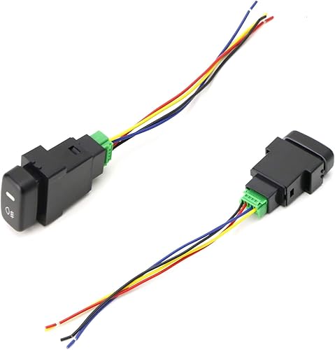 Miniatura 6 de iJDMTOY Interruptor de botón de 4 polos de 12 V estilo fábrica con luces indicadoras LED compatibles con luces antiniebla, DRL, barra de luz LED,