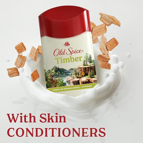 Image of Old Spice Dry Feel Antiperspirant Deodorant for Men, 24 /7 Sweat & Odor Protection, Gentle on Skin with Skin Conditioners, Dry Feel Stick, Timber with Sandalwood Scent, 2.6 oz (Pack of 2)