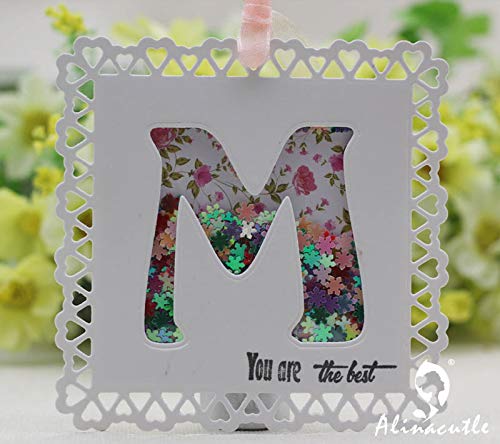 Alinacutle Metal Cutting Die Cut ,Scrapbooking Die-Cuts,Paper Craft And Card Making Punch Template,Vintage Single Letter 5Cm(2.96In) Height, 26/Pk Alphabet Letter #TOP4