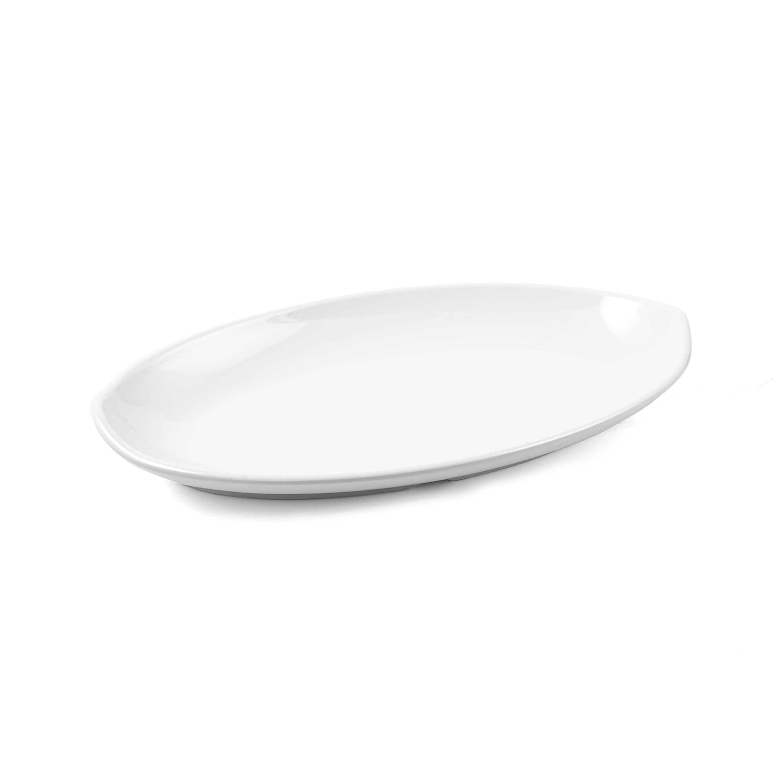 Melamine Oval Boat Shape Plate White 36-476