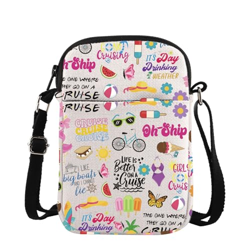 TSOTMO Cruising Gift Cruising Trip Travel Bag Cruise Cabin Gift Ocean Cruise Vacation Getaway Crossbody Bags, Cruising Cross