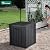 YITAHOME 51 Gallon Outdoor Storage Deck Box, Waterproof Resin Package Delivery and Storage Box with Lockable Lid for Patio Furniture Cushions, Pool Accessories, Garden Tools, Black