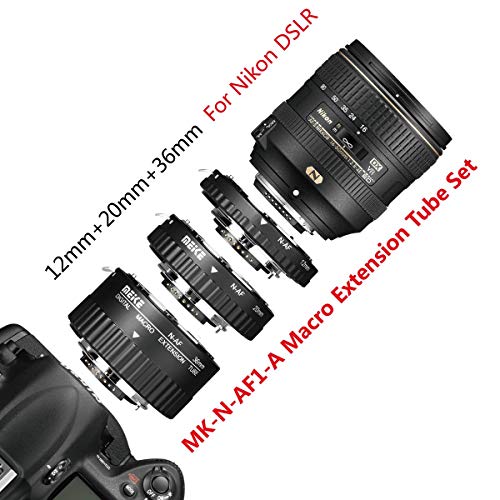 Meike N-Af1-A Macro Electronic Mount Auto Foucs Macro Metal Extension Tube Adapter For Nikon Dslr Camera D80 D90 D300 D300Sd800 D3100 D3200 D5000 D5100 D5200 D7000 D7100 Etc #TOP3