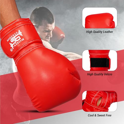 Image of Boxing Gloves - Training Gloves with Hook and Loop Velcro Closure for Long-Lasting Strength and Durability