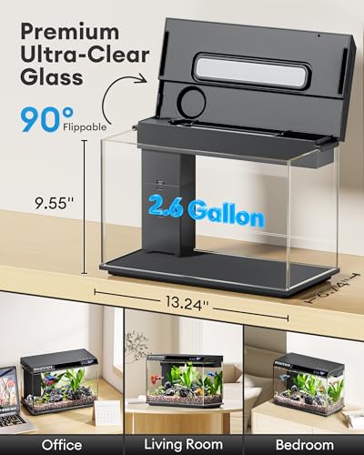 Aquarium intelligent avec chauffage BUCATSTATE évite l'eau trouble des Betta - 8