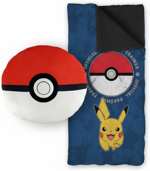 Pokemon Slumber Bag and Cloud Pillow Bundle