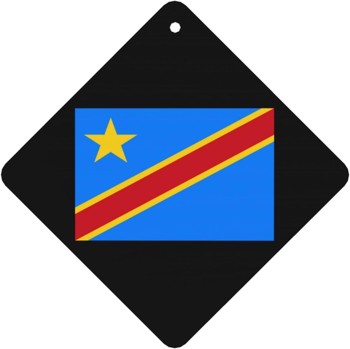 100 PCS Democratic Republic of the Congo Car Air Fresheners Cards Set, Multi-Pack Scented Cards, Long-Lasting Auto Fragrance Cards for Vehicle, Home & Office Square