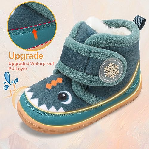 Scurtain Toddler Slippers Girl Boy House Shoes Fuzzy Hard Bottom Winter Boots Baby Cozy Walking Sock Shoes - Image 3