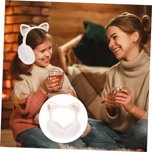 Kitten Earmuffs Thermal Ear Covers for Outdoor Activities Soft Plush Cat Ear Warmers for Winter Sports Boys and Girls4