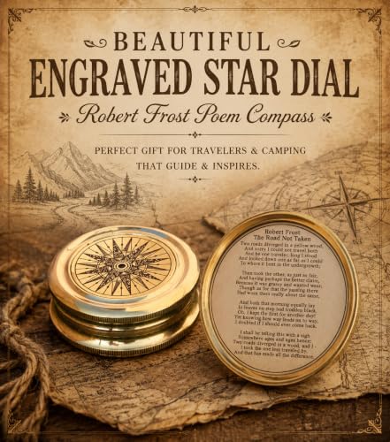 Brújula de latón envejecido con caja de madera miniatura 3