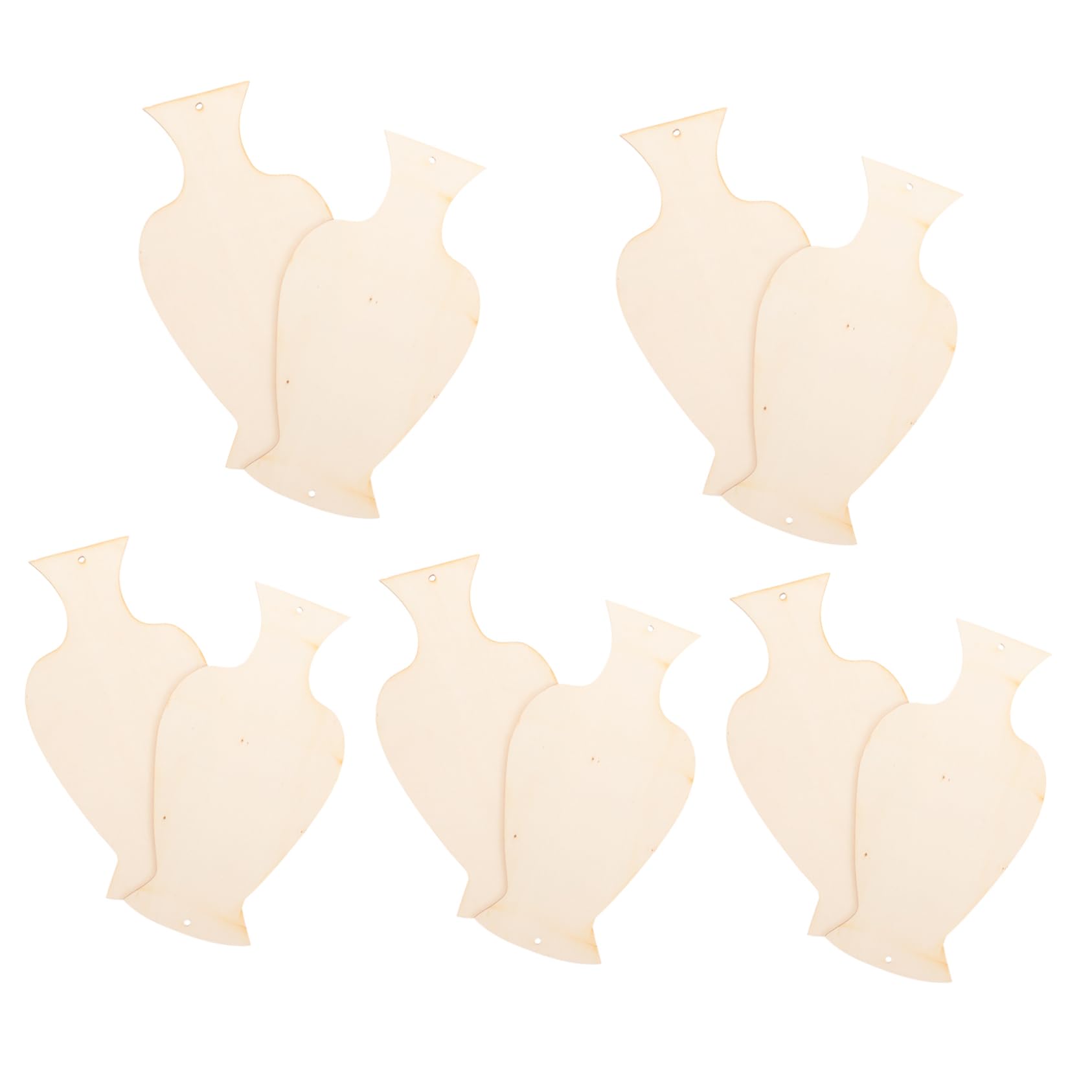 Housoutil 40 Piezas Madera sin Terminar Forma de Florero para Manualidades Diy Herramientas y Accesorios de Madera Ligeras y Fáciles de Pintar para Proyectos y Decorativos