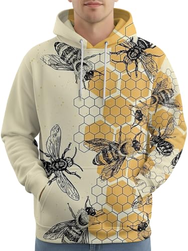 Image of PAGYMO Graphic Hoodies for Men Funny Novelty Pullover Hooded Sweatshirt | Funny 3D print, cool novelty design, colorful pattern, mens graphic pullover hoodie, sarcastic style, funky winter fashion