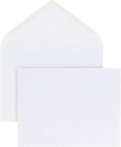 Office Depot Sobres de invitación, 4 3/8 pulgadas x 5 3/4 pulgadas, blanco, paquete de 100, 12033
