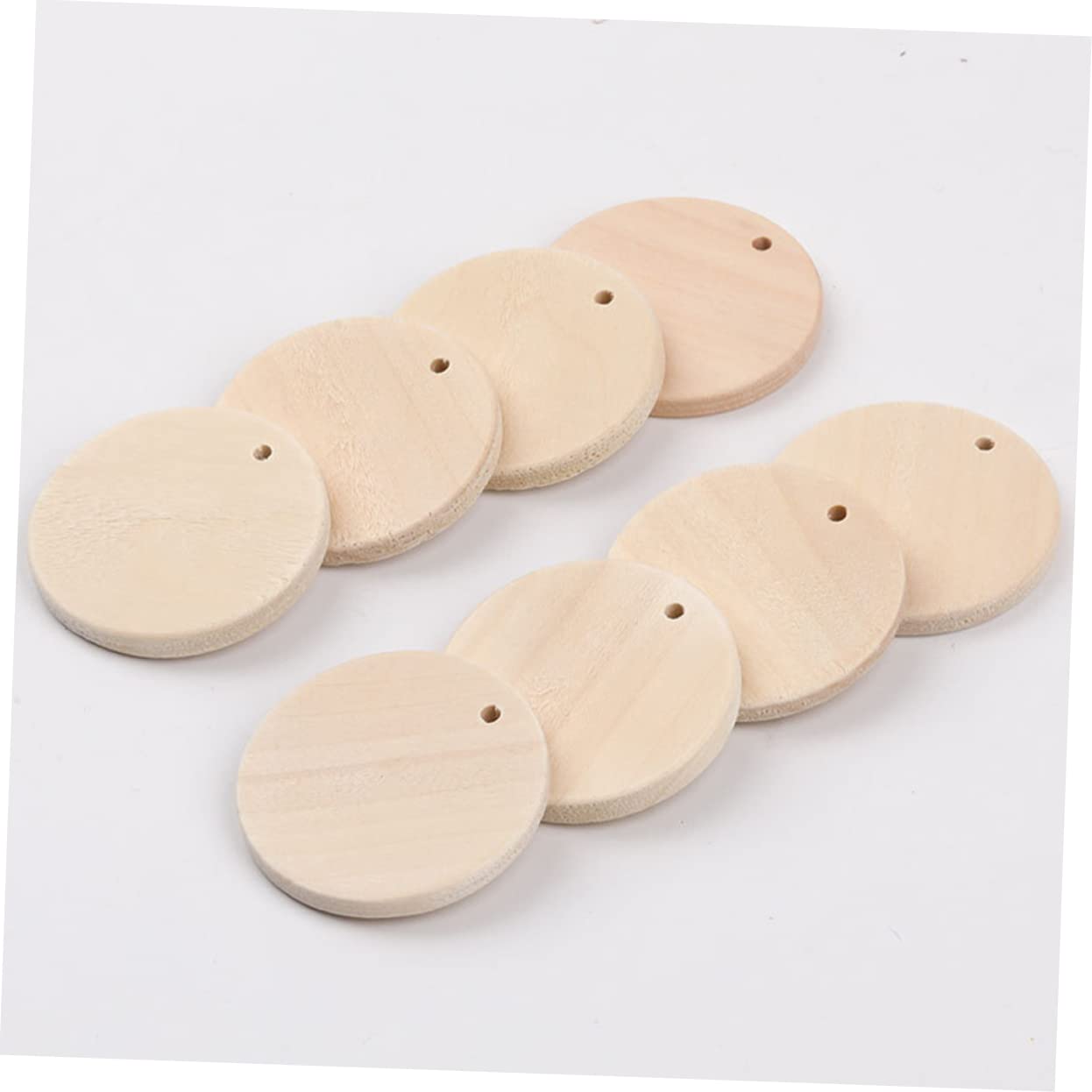 TEHAUX 3juegos Discos De Madera Redonda Sin Terminar Anillas De Llave Para Manualidades Accesorios De Decoración De Navidad Pintura y Adornos