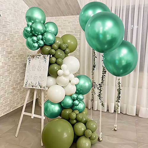 Bealif Metallic Balloons, 6 PCS 18 Inch Thick Chrome Metallic Green Balloons Helium Shiny Balloon for Birthday Baby Shower Wedding Anniversary Festival Carnival Party Decorations (Green) - Image 4
