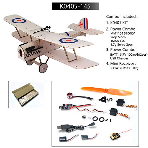 Avión de balsa teledirigido DW Hobby s.e.5a Micro 3 CH de radiocontrol 2