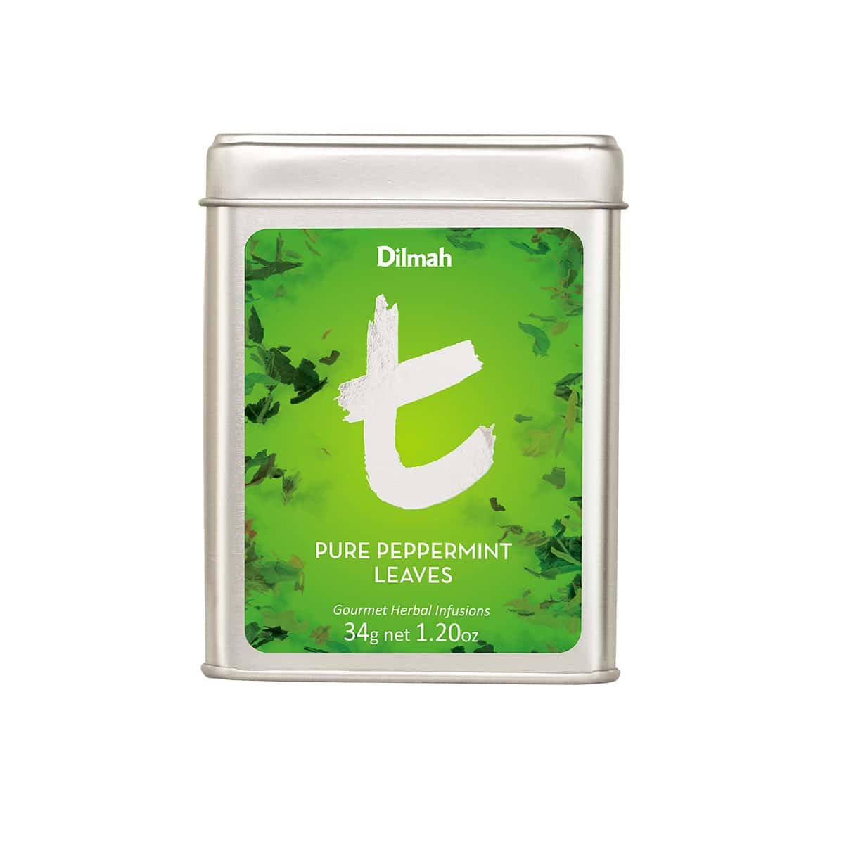 T SERIES PURE PEPPERMINT LEAVES TIN CADDY 34G LOOSE LEAF TEA