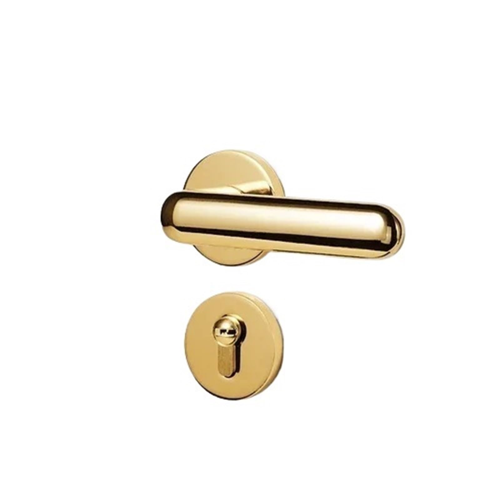 Indoor Door Lock, Aluminum Alloy Split Bedroom Door Handle Lock Set with Key - Durable & Secure Design(E-58mm)