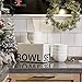 Sweese 111.001 Porcelain Square Bowl Set - 26 Ounce for Cereal, Soup and Fruit - Set of 6, White
