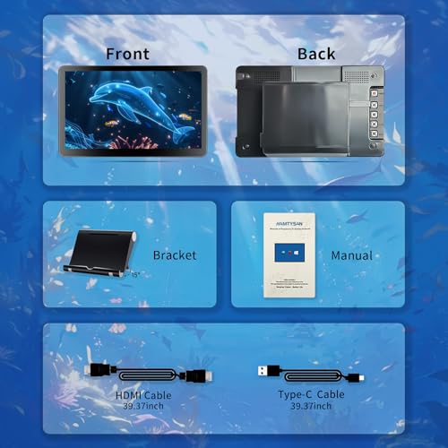 Image of Raspberry Pi Monitor 7 Inch HDMI Monitor 800x480 LCD Screen Display with Case Second /Extend Screen for Raspberry Pi 400 /4 /3 /2 /Zero /B /B+ Jetson Nano Win11 /10 /8 /7, Dual Speakers, Non-Touch