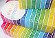 Abacus Cards 12370A GeschenkpapierRainbow Stripe, mit 2 Bögen und 2 Etiketten, plastikfrei, mehrfarbig