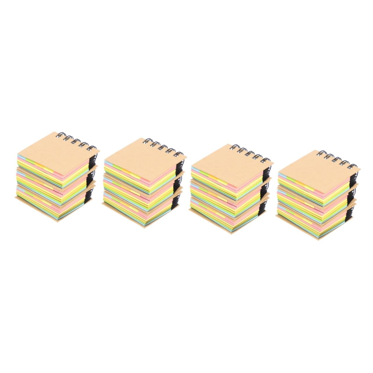 LALAFINA 4 Ensembles Bloc Notes À Spirale Compact De Fournitures Scolaires Pratiques Pour Et Rappels Petit Cahier Pour Maison Bureau Et Voyage 3 Pièces * 4