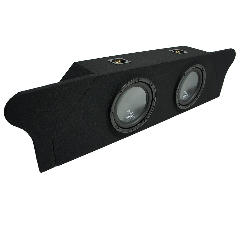 Harmony Audio R104 Dual 10" Sub Box Enclosure Compatible with 2010-2015 Chevy Camaro Coupe Trunk