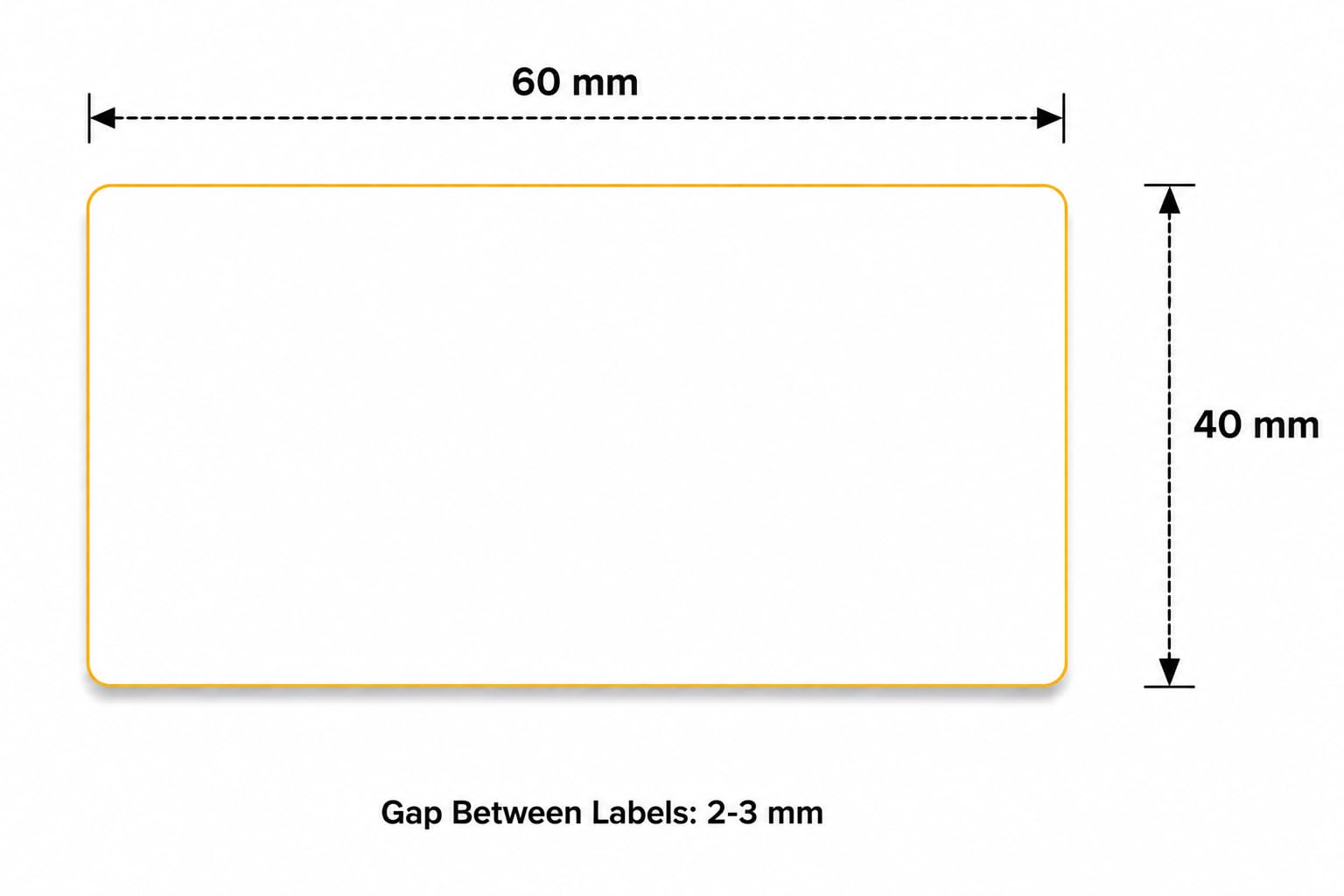 Etichette termiche 60x40 mm su rotolo – Etichette Prodotti Adesive per Stampante Termica – 3 rotoli 3000 etichette – Senza nastro – TSC Godex compatibili – Labex Label