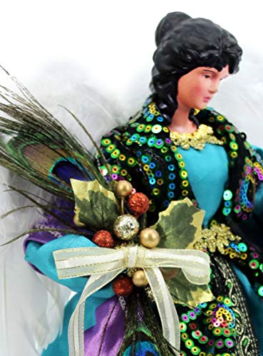 Windy Hill Collection 14" Inch Standing Stunning African American Ethnic Sequin Angel Christmas Tree Topper Or Table Top 148550A #TOP5