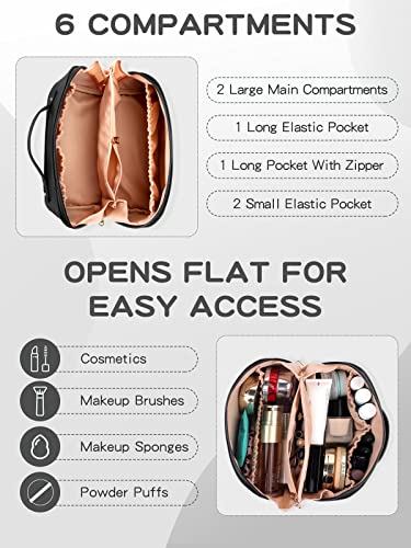 Makeup-Organiser-Make-Up-Bag-PU-Leather-Travel-Makeup-Bag-Large-Cosmetic-Bags-for-Women-Girls-Black-Makeup-Bags-with-Compartments