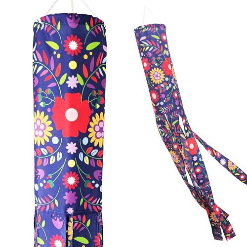 Madrona Brands Blooming Flowers Spring Windsock for Outside 48 Inch | Durable Outdoor Decorative Hanging Wind Sock Flag | Patio, Yard, Garden