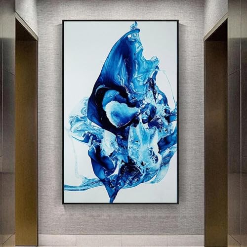 Affiche esthetique bleue KEBIA salon moderne deco scandinave sans cadre