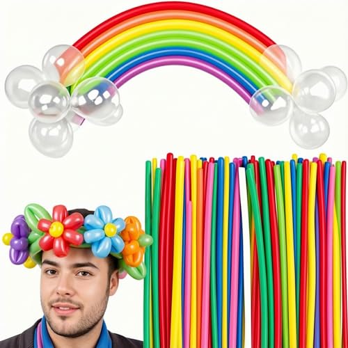 Koogel 400 PCS 260 Long Balloons, Assorted Color...
