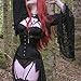 Women Halloween Costume Gothic Punk Black Lace Shrug Crop Top Long Sleeve Open Front Witch Shawl Cosplay Outfit (Black Turtleneck, S)