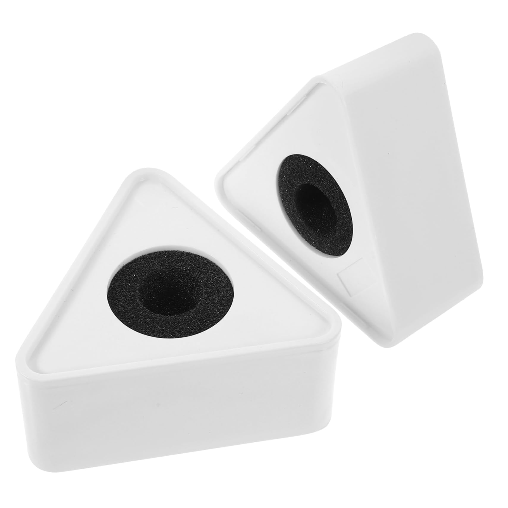 Abaodam 5 Set Di Logo Per Microfono in Abs Bandiera A Forma Di Triangolo Microfono Per Interviste Incisione O Adesivo in Pvc Scatola Da 2 Pezzi*5