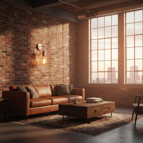 Image of Industrial Loft, E27 Holder Wall Lamp for Home | Designer Lamp | Decorative Wall lamp for Living Room | Bedroom | Indoor /Outdoor Light | Balcony Corridor Light (Matt Copper)