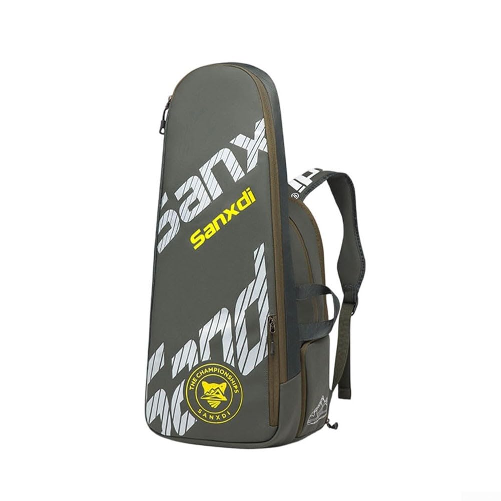 Mochila de pádel de tenis con compartimento para zapatos y funda para laptop, para raquetas de bádminton, squash, bolsa de transporte en color blanco