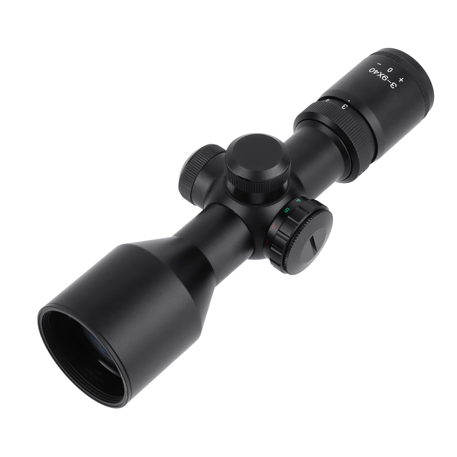 3-9x40E Zielfernrohr mit 20 mm Weaver/Picatinny-Montageringen und Objektivdeckel