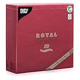 PAPSTAR 11608 50 Servietten Royal Collection 1/4-Falz 40 x 40 cm, Bordeaux