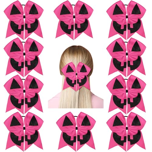Nœud de pom-pom girl pour coiffure Halloween et fêtes d'enfants rose Hotop