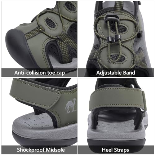 Image of CAMELSPORTS Men's Hiking Sandals Closed Toe Outdoor Beach Sandal Waterproof Sport Fisherman Sandals Water Shoes