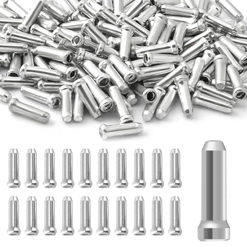 200 pezzi per cavo Bowden terminale tappo terminale, manicotti terminali per bicicletta, tappo terminale, cavo del freno per mountain bike, accessori di ricambio, fune del freno, manicotto terminale