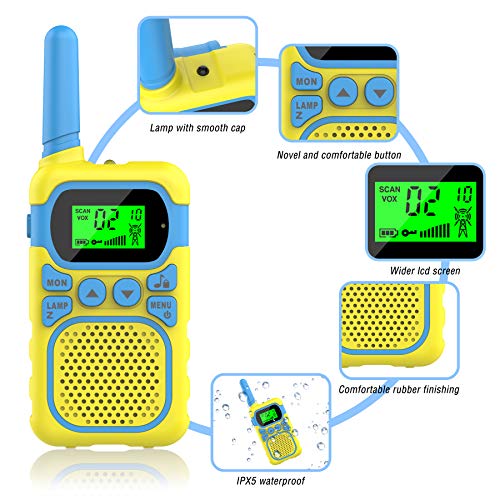 Kids Walkie Talkies With 22 Channels 3 Mile Range, Itshiny Walkie Talkies For Kids [3 Pack] Christmas Day Birthday Toys Gifts #TOP5