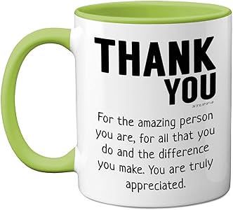 مج مطبوع بعبارة «Thank You» من ستاف 4 - هدية لأفضل صديق هدايا مغادرة للزملاء والأصدقاء والرجال والنساء كوب You Teacher» 