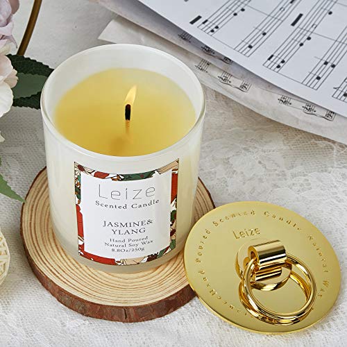image for Leize Jasmine & Ylang Ylang Scented Candles,Candle Gifts for Women, Hi
