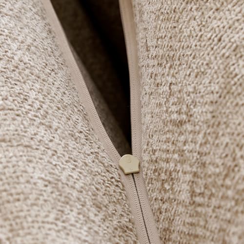 Image of Home Centre | Alexa | Fabric | 3 Seater Sofas | Beige | 1 Year Warranty