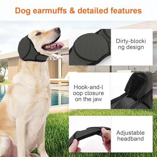 Hunde Ohrenschützer Mit Geräuschunterdrückung | Elastische Umwicklung Mit Schalldämmung - Elastischer Gehörschutz Für Hunde - Für Geräuschblockierung, Beruhigung, Winter, Baden, Trocknen,