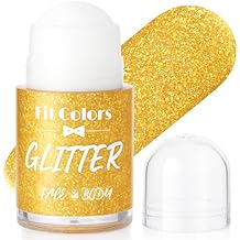 Body Glitter Gel, Sequins Shimmer Liquid Eyeshadow, Mermaid Sequins Liquid Holographic Glitter, Roll-on Holographic Body Glitter Gel for Body, Face, Hair and Lip8# Gold