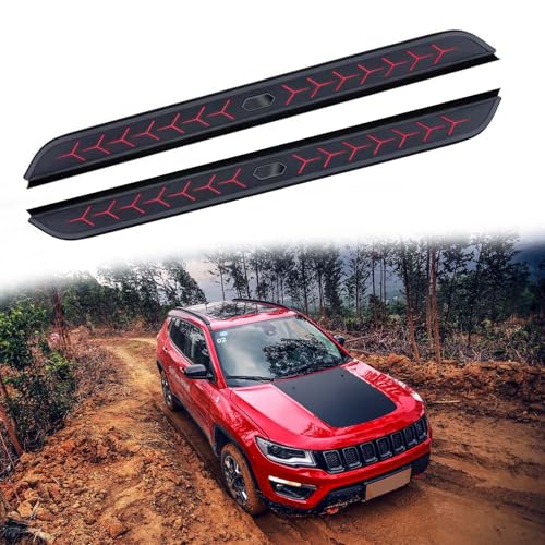 2Pcs Barras Laterales Running Boards Aluminio para Jeep Compass 2017-2025 miniatura 1