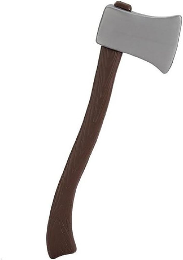 24" Brown & Silver Tone Plastic Lumberjack Axe Hatchet